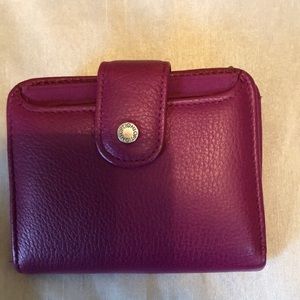 Pink wallet faux leather